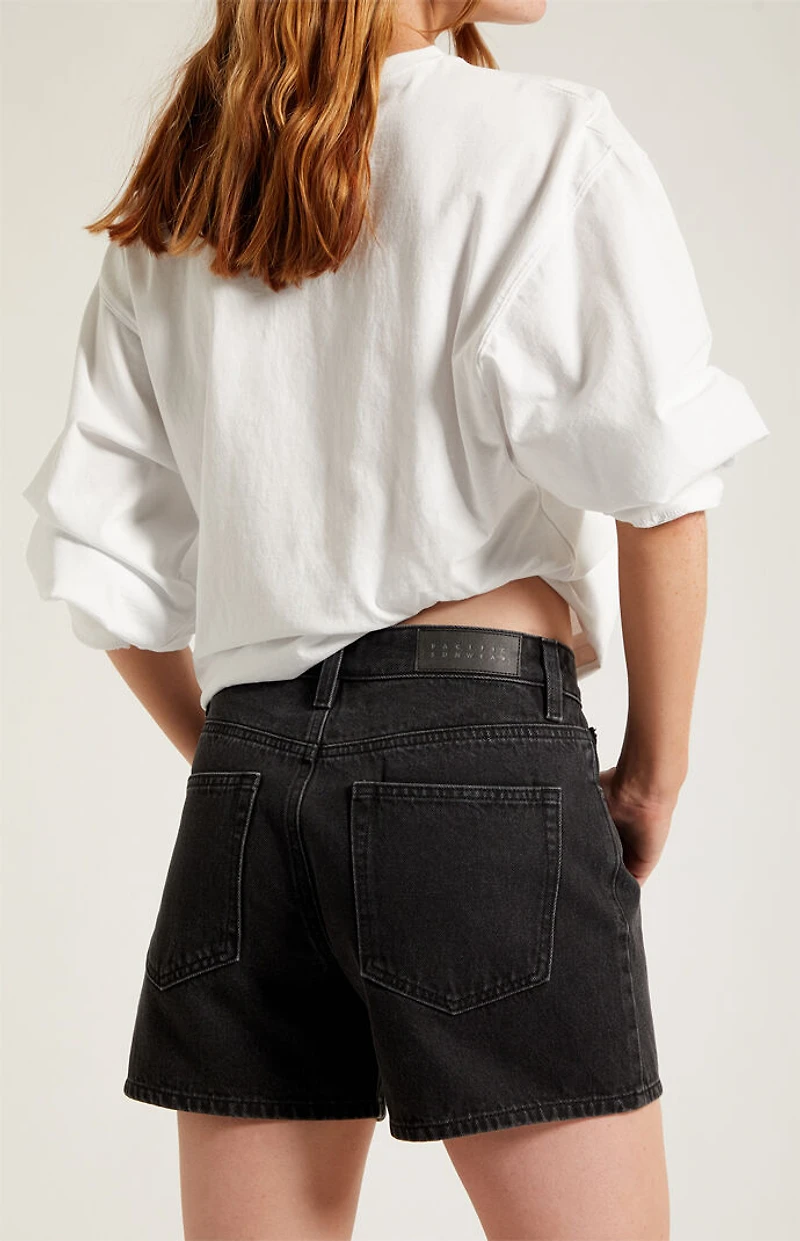 Pacsun Sophie Denim Mom Shorts Black