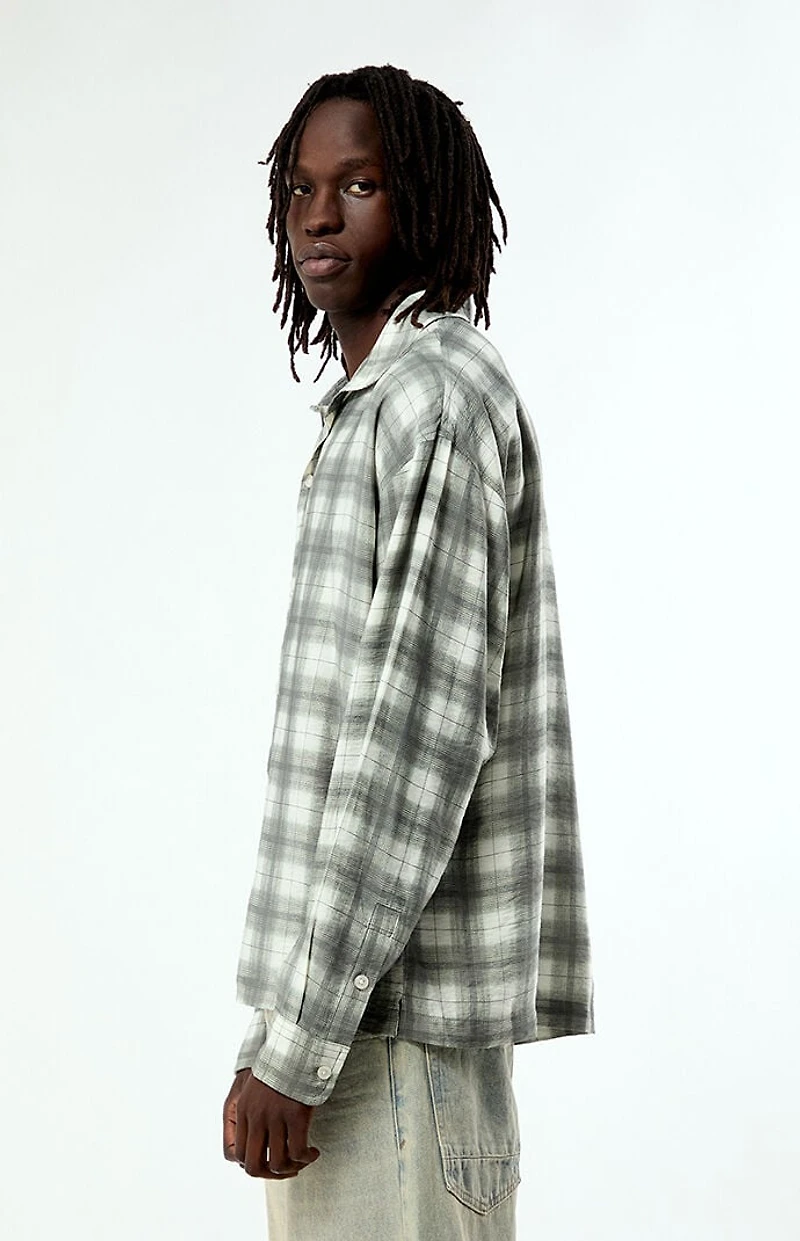Pacsun Tan Plaid Nola Long Sleeve Shirt