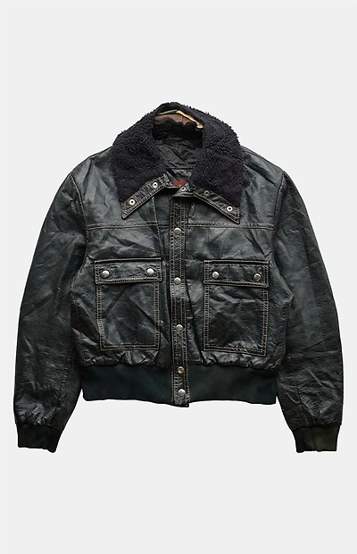 PS VINTAGE Black 2000s Leather Jacket