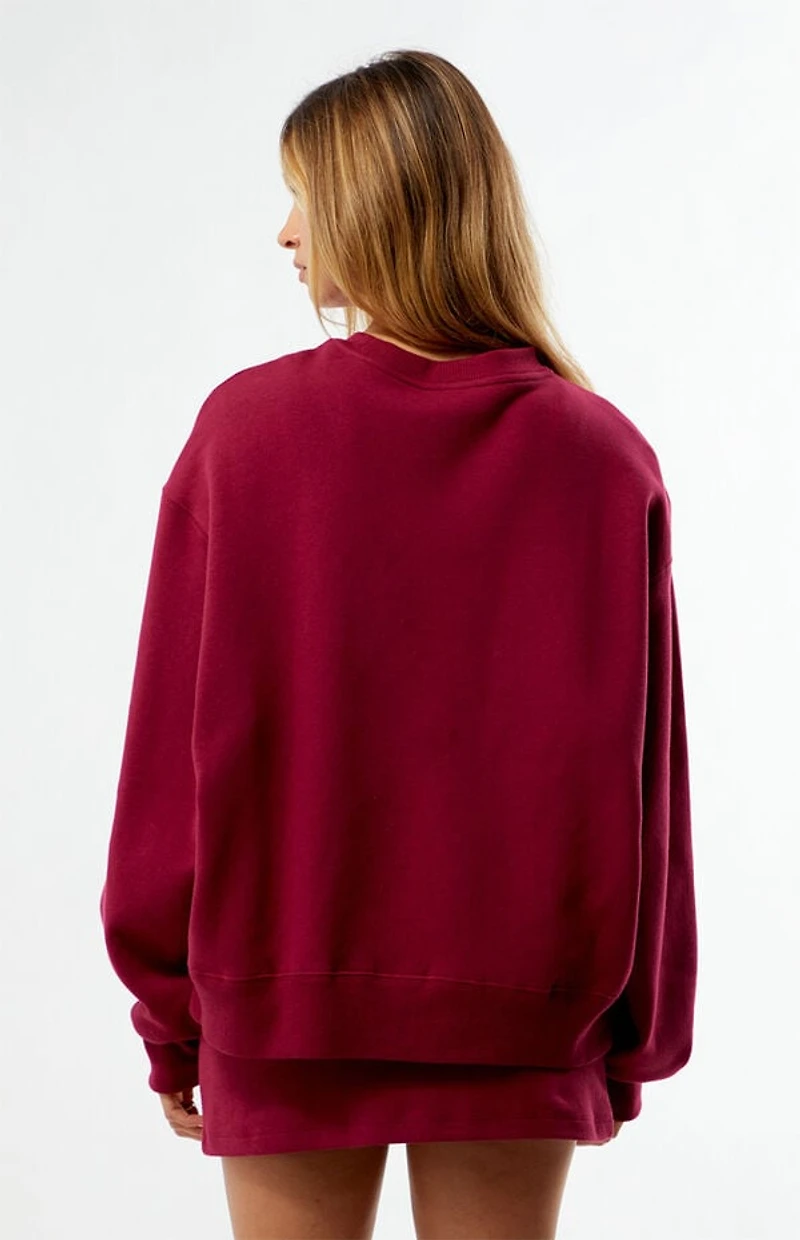 WILD COLLECTIVE x Pacsun ASU Applique Crew Neck Oversized Sweatshirt