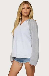 Edikted Jozie Contrast Raglan French Terry Hoodie