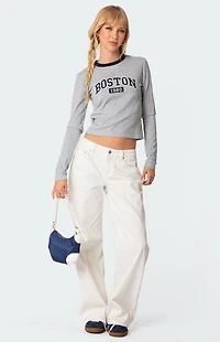 Edikted Boston Long Sleeve T-Shirt