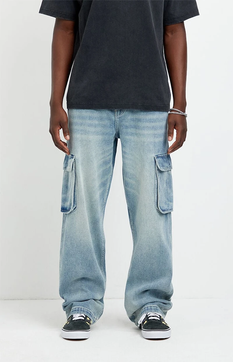 Pacsun Dylan Baggy Jeans Cargo Light Blue
