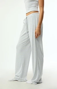 Your Favorite Blue & White Lounge Striped Baggy Pants
