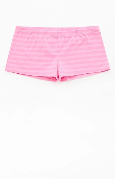 John Galt Pink Striped Boxer Boyshorts
