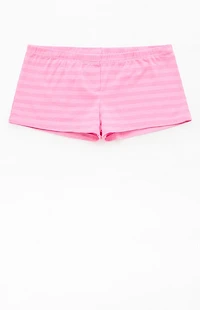 John Galt Pink Striped Boxer Boyshorts