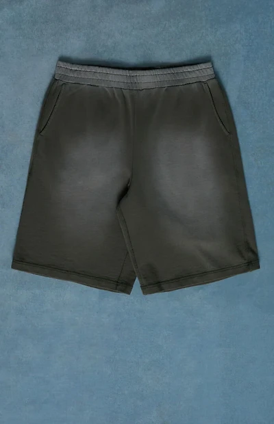 Pacsun Washed Green Fleece Baggy Sweat Shorts