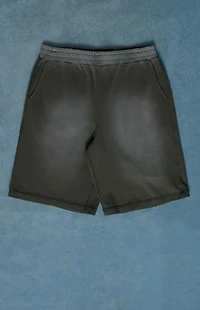 Pacsun Washed Green Fleece Baggy Sweat Shorts