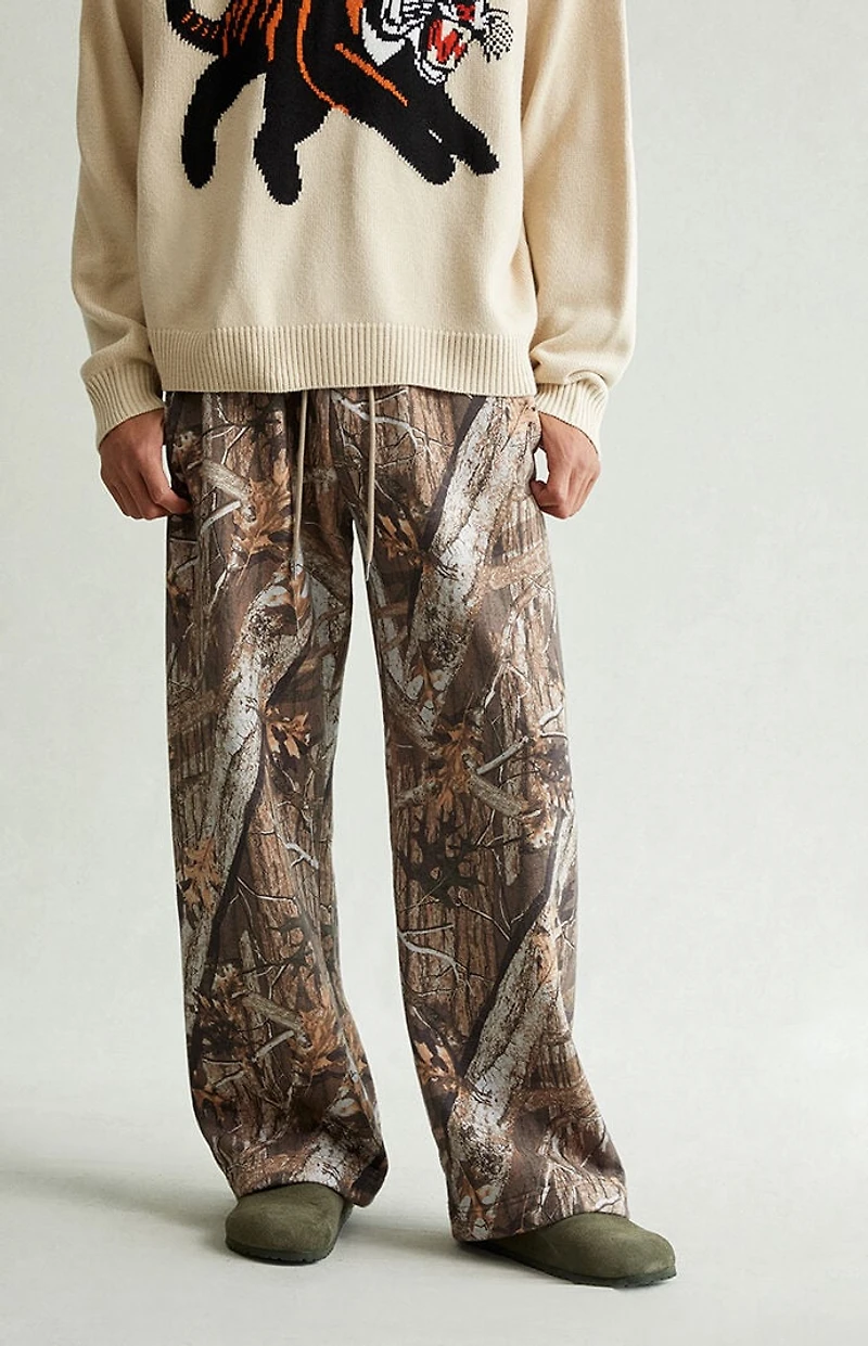 Pacsun Camo Fleece Extreme Baggy Sweatpants