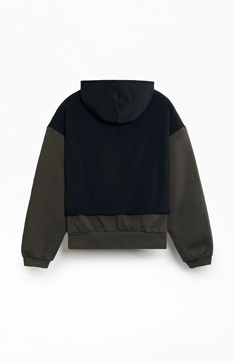 Fear of God ESSENTIALS Ink Jet Black Nylon Fleece Hooded Sweatshirt