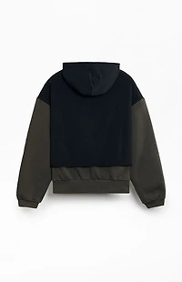 Fear of God ESSENTIALS Ink Jet Black Nylon Fleece Hooded Sweatshirt