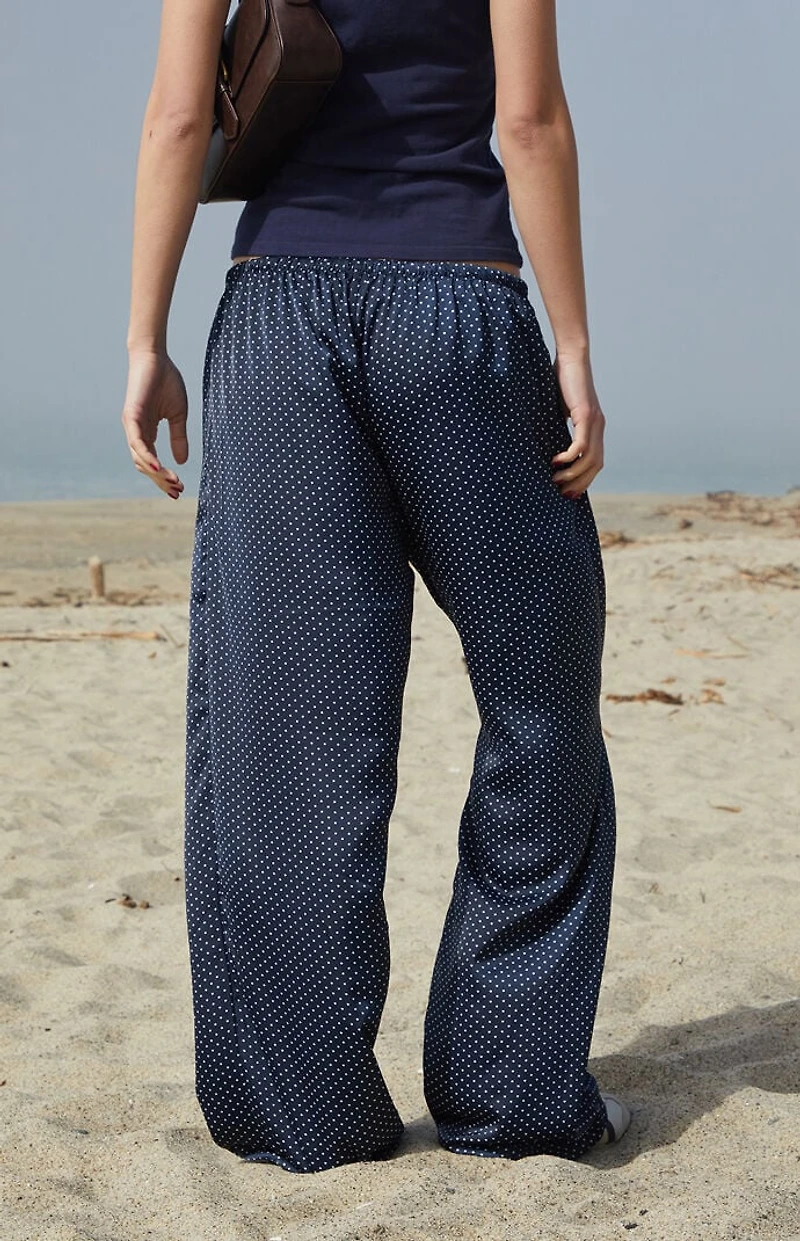 John Galt Blue Polka Dot Anastasia Lounge Pants