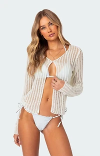 Edikted Cayla Sheer Knit Cardigan
