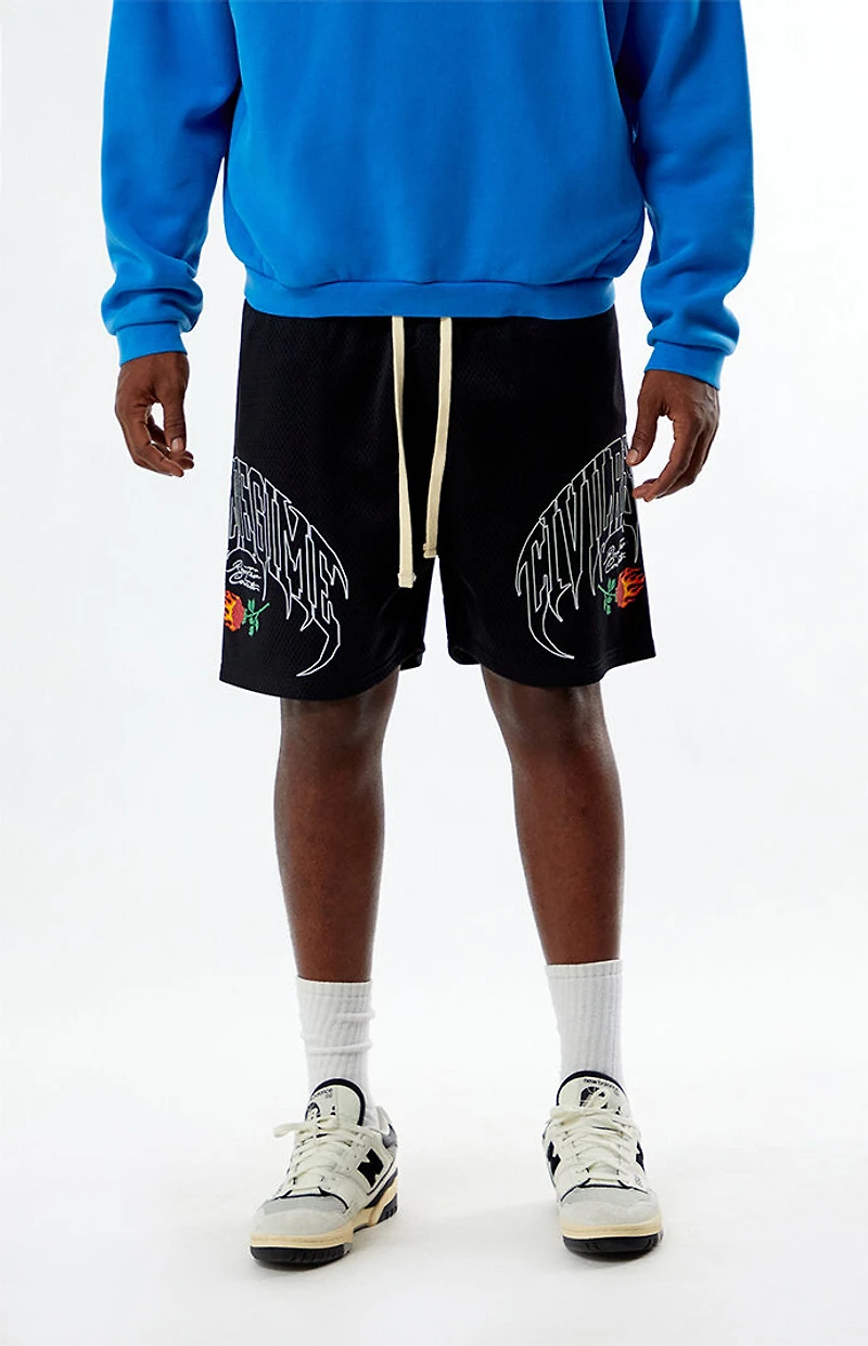 Civil Rose Claws Mesh Basketball Shorts