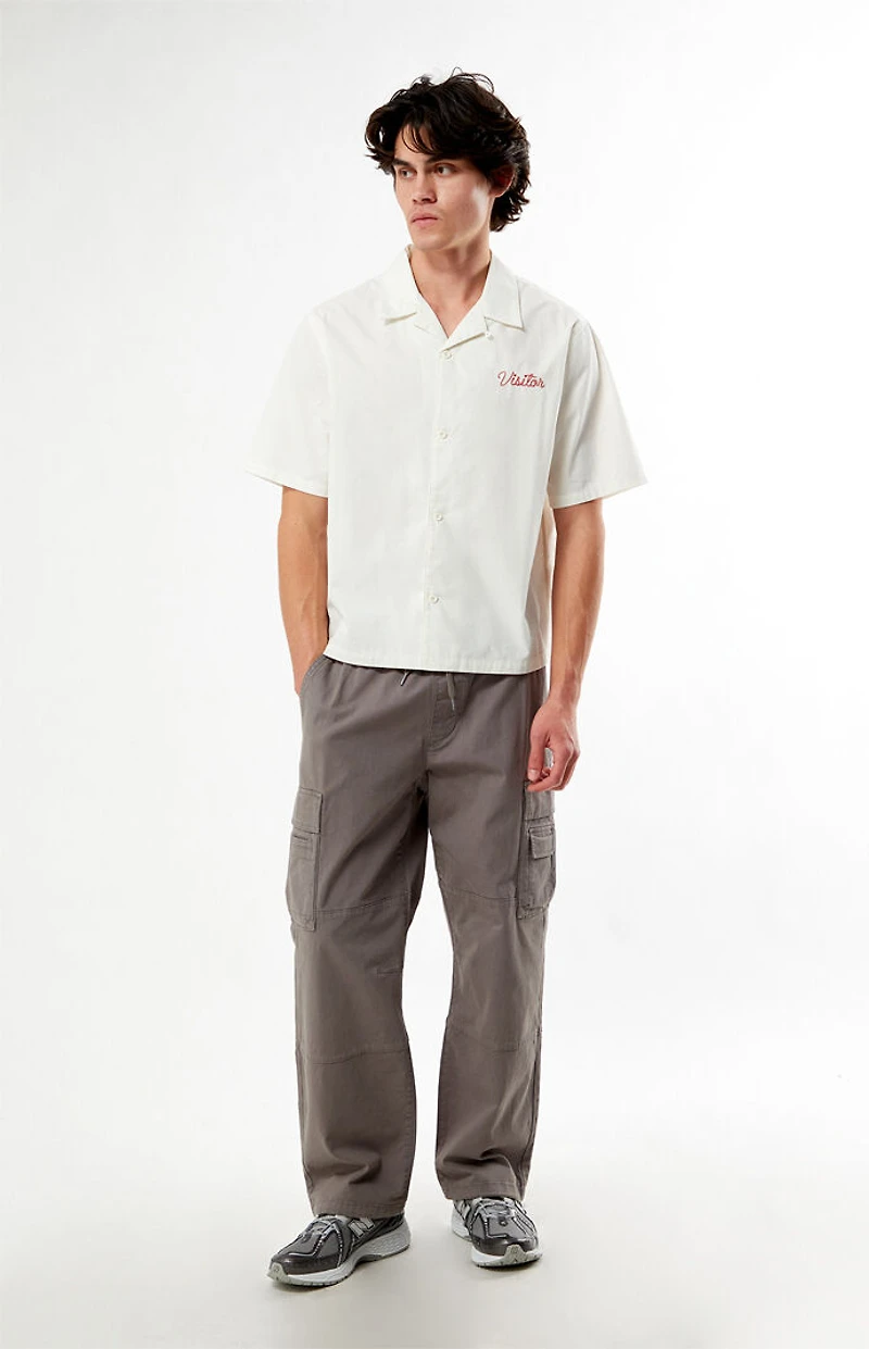 Pacsun Farms White Woven Camp Shirt