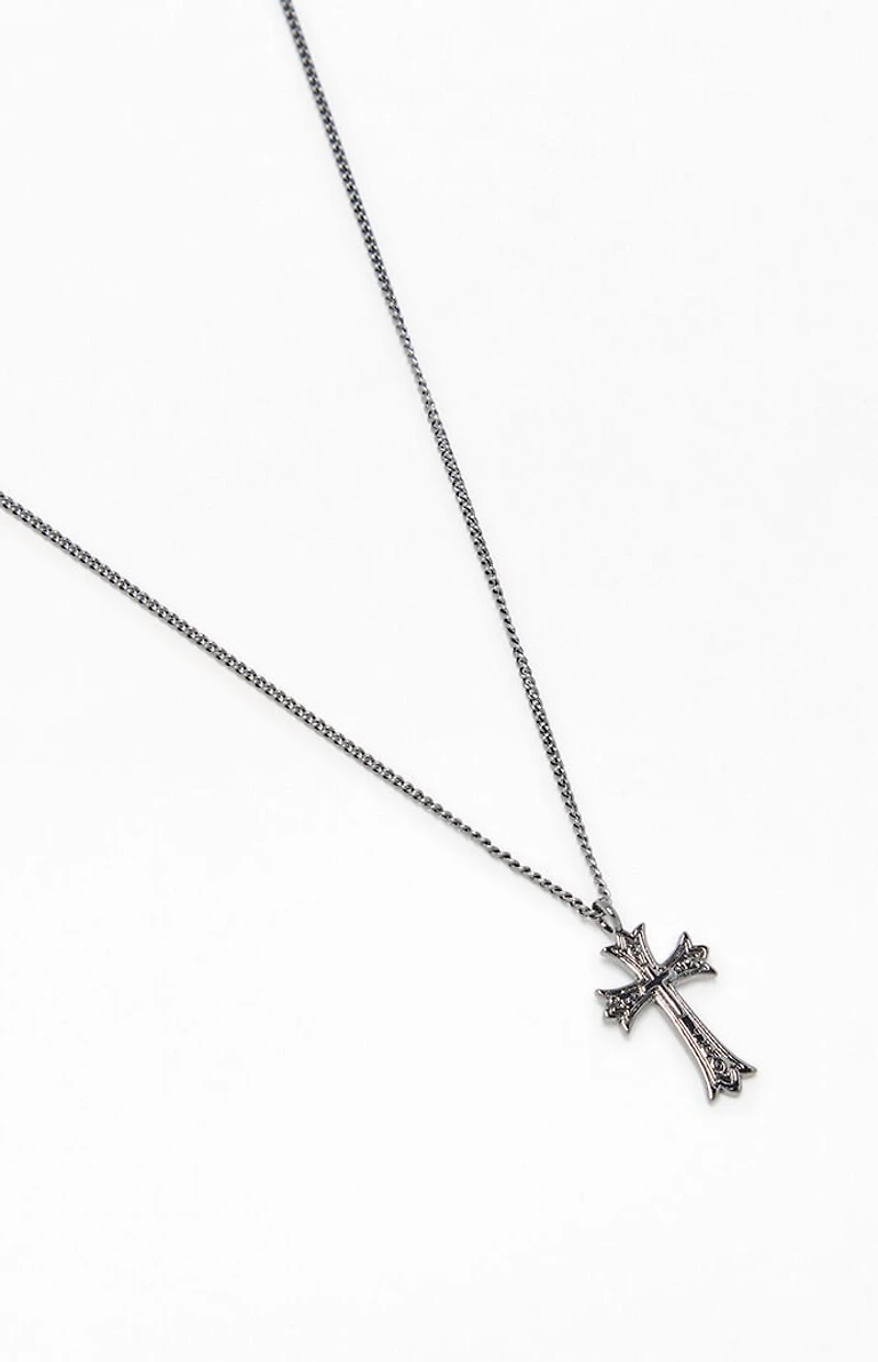 John Galt Silver Cross Necklace
