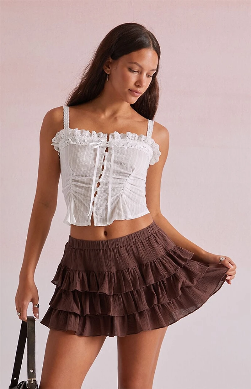Beverly and Beck Ruffle Micro Mini Skort