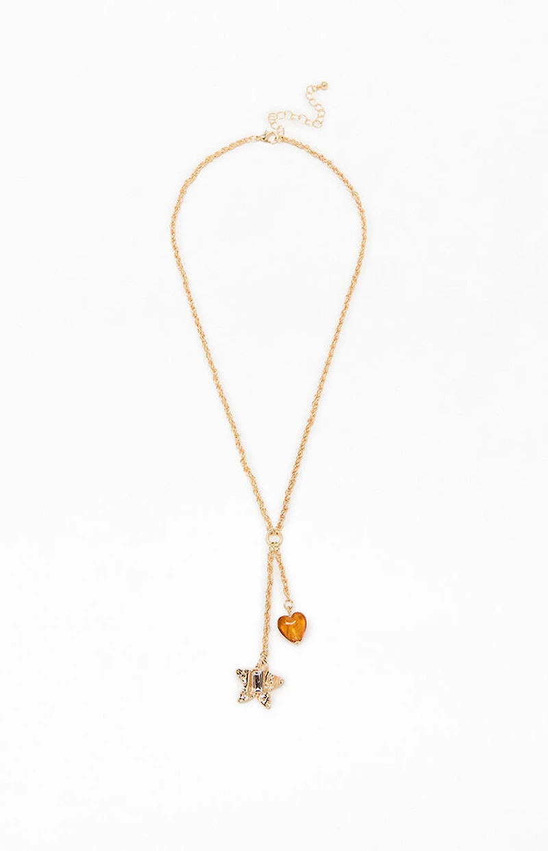 LA Hearts Raven Beaded Layered Necklace