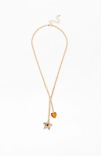 LA Hearts Raven Beaded Layered Necklace