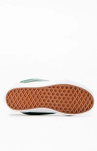Vans Kids Off White & Green Knu Skool Shoes
