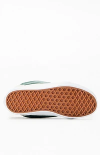 Vans Kids Off White & Green Knu Skool Shoes