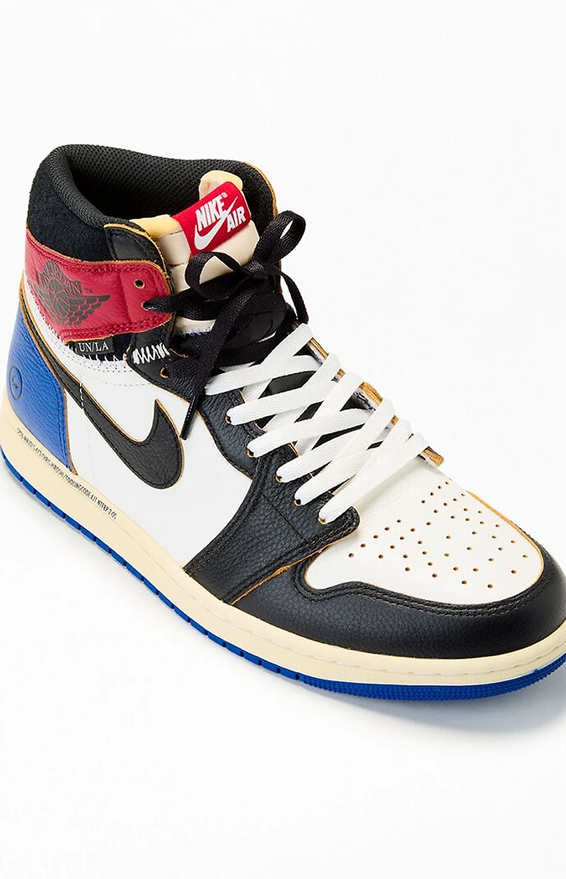 Air Jordan 1 x Fragment Design Union LA Retro High OG Varsity Red Sport Royal Shoes