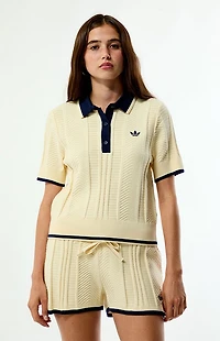 adidas Cable Knit Cali Polo Shirt