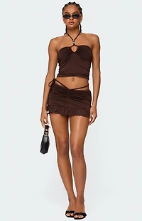Edikted Koda Ruched Mini Skirt