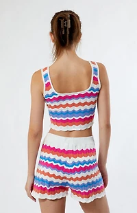 MINKPINK Wilma Pointelle Knit Tank Top