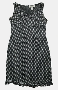 PS VINTAGE 2000s Polka Dot Midi V-Neck Dress