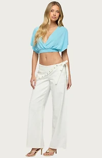 Edikted Candela V Neck Crop Top