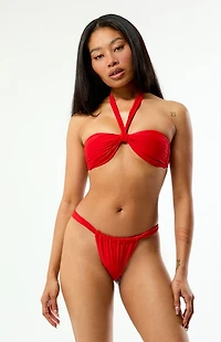Pacsun Red Jamie Curtain Cheeky Bikini Bottom