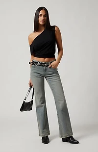 Pacsun Jade Low Rise Bootcut Jeans Light Indigo Tinted