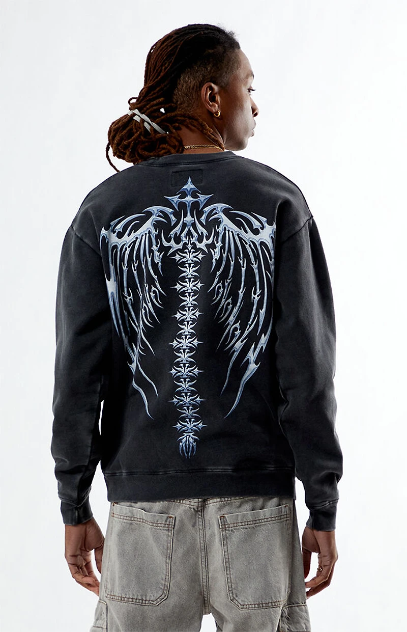 Pacsun Cyber Wings Crew Neck Sweatshirt