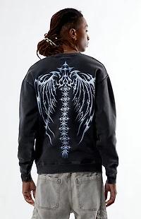 Pacsun Cyber Wings Crew Neck Sweatshirt