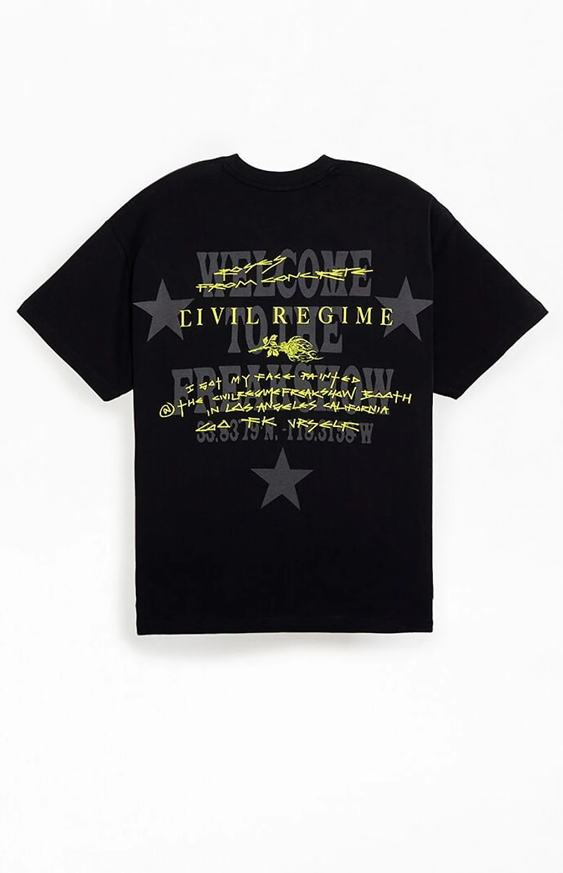 Civil Black Welcome to the Show Acot T-Shirt