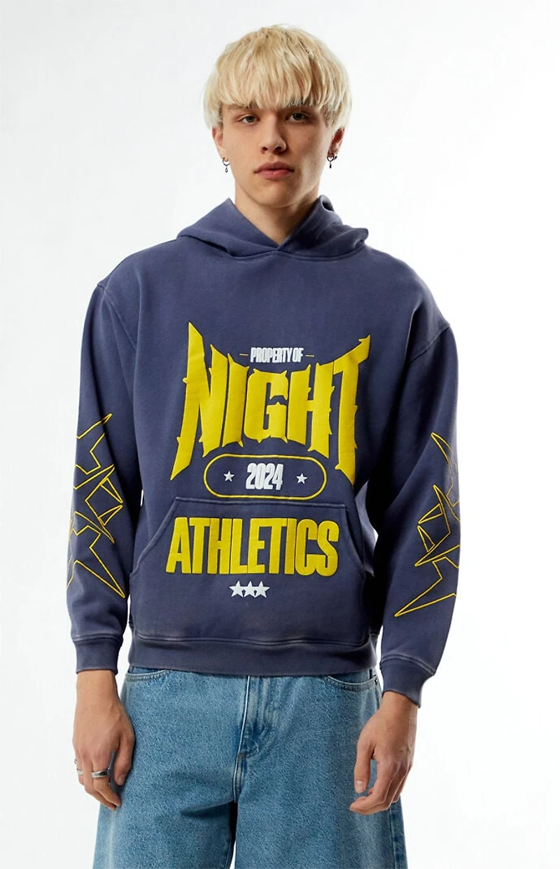 Nightlab Blue Washed Gym Hoodie