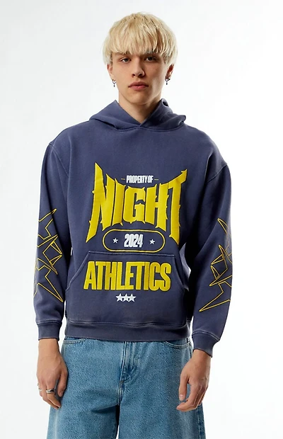 Nightlab Blue Washed Gym Hoodie