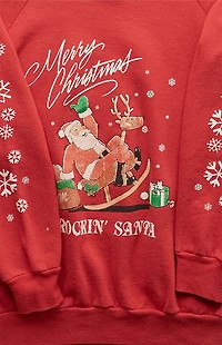 PS VINTAGE '90s Merry Christmas Rockin' Santa Crew Neck Sweatshirt