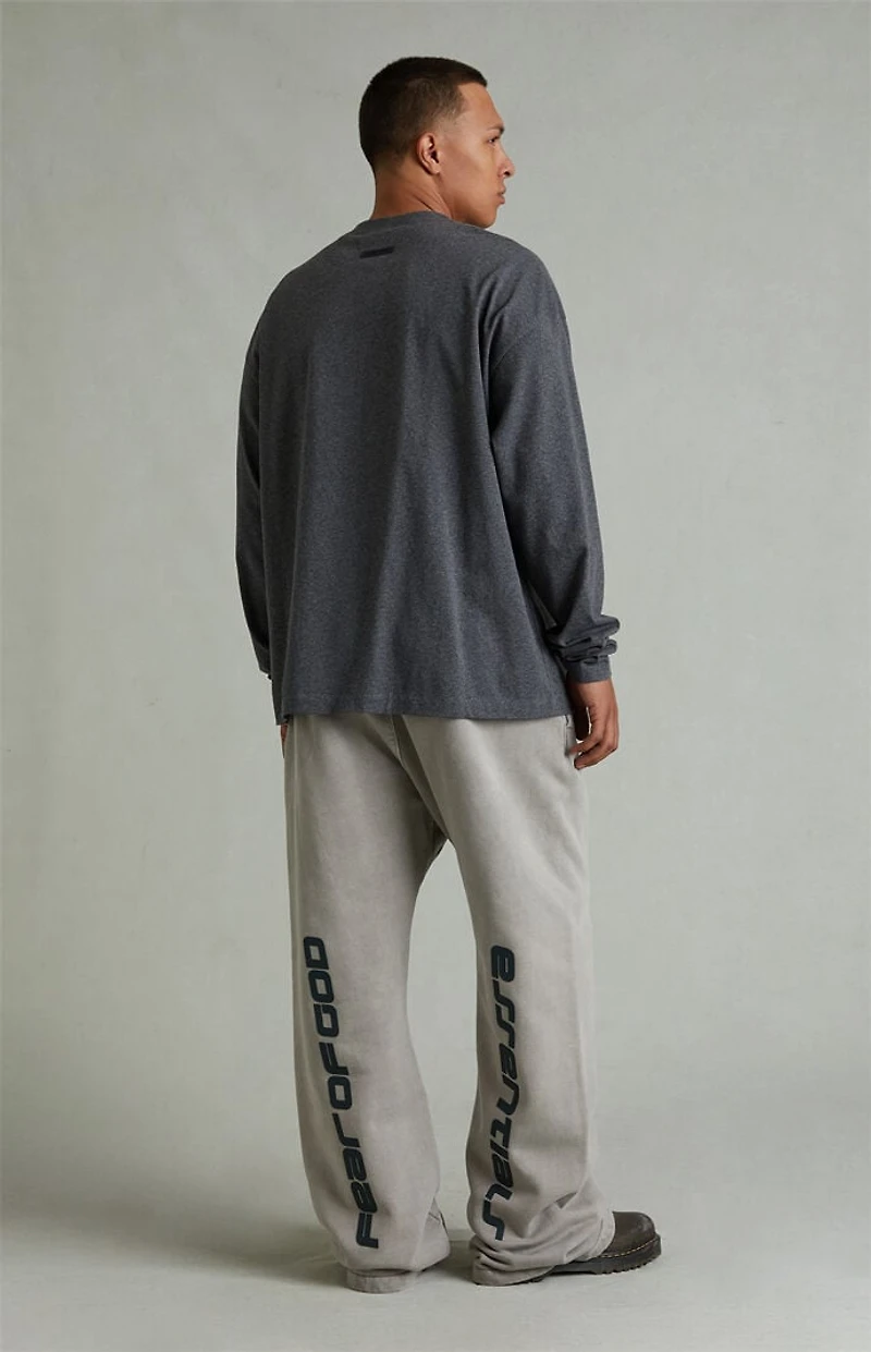 Fear of God ESSENTIALS Smoke Grey Fleece Flare Sweatpants