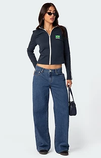 Edikted Brasil Zip Up Sweatshirt