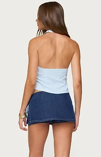 Edikted Debra Tailored Pinstripe Button Up Top