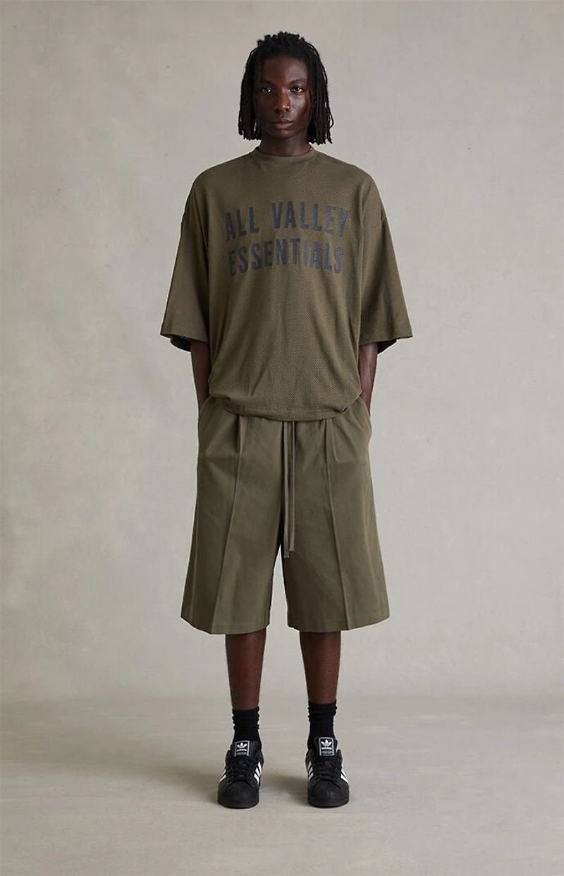 Fear of God ESSENTIALS Moss Relaxed Drawstring Shorts