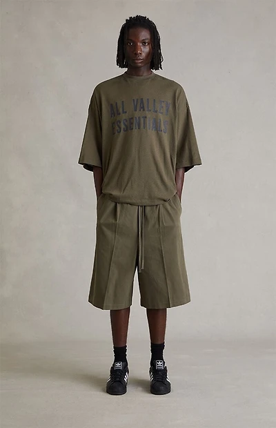 Fear of God ESSENTIALS Moss Relaxed Drawstring Shorts