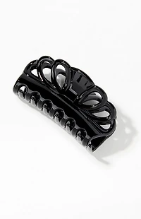 John Galt Black Acetate Hair Clip