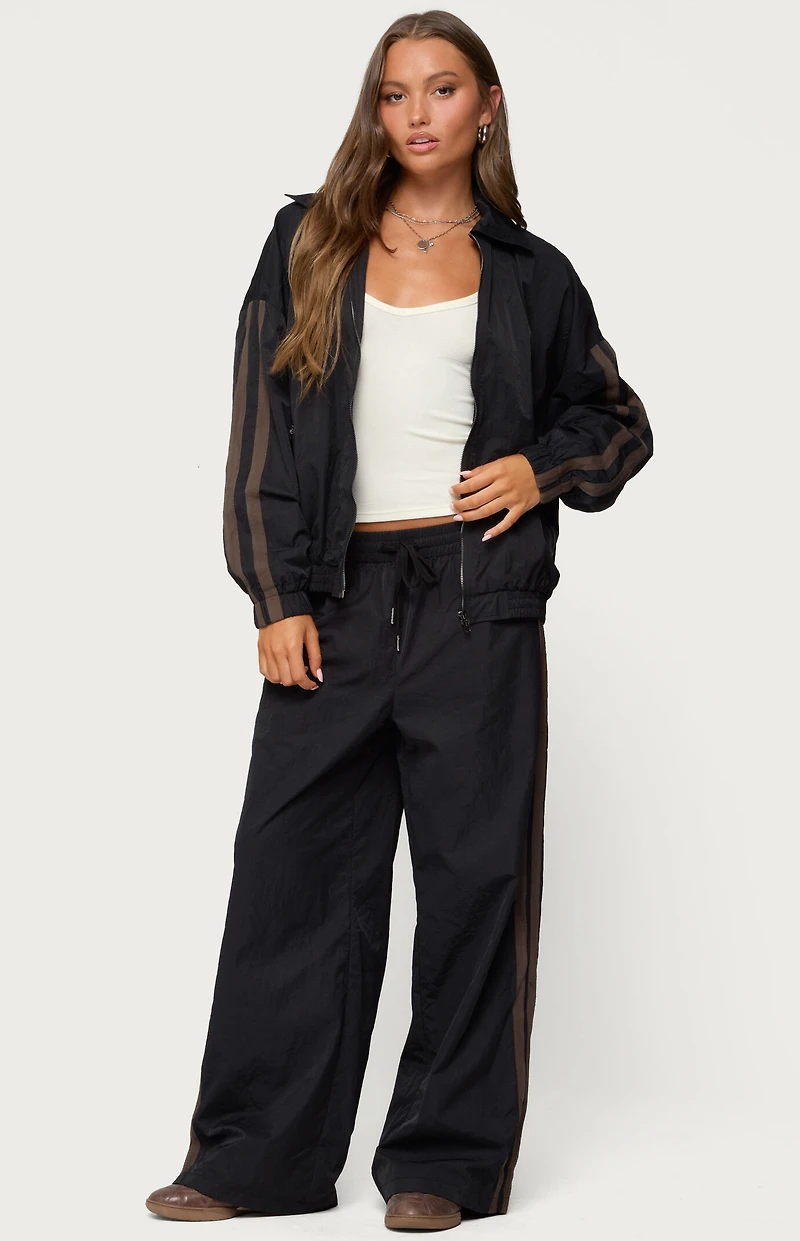 Edikted Kieran Stripey Nylon Track Jacket