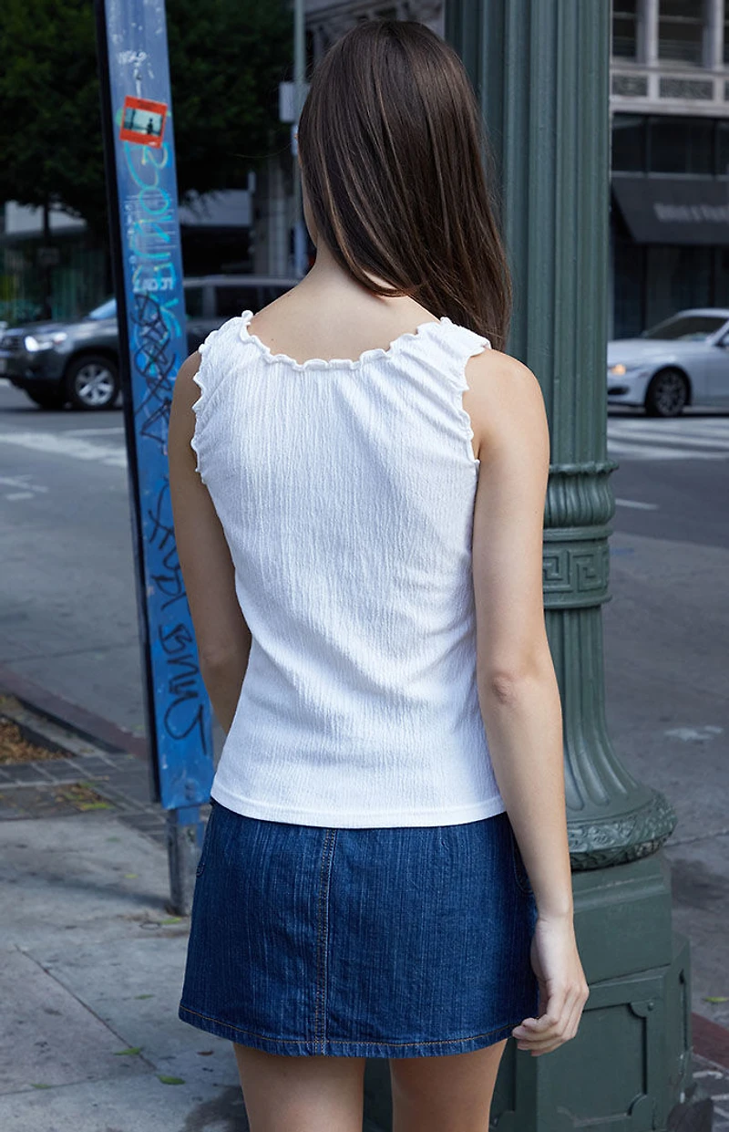 John Galt White Malena Top