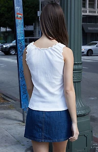 John Galt White Malena Top