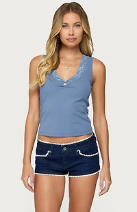 Edikted Dionne Lacey Tank Top