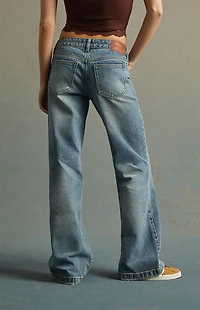 RARE DNM EDIT Medium Indigo Low Rise Bootcut Jeans